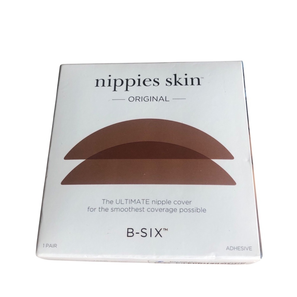 Nippies Skin B-Six nipple cover silicone adhesives Sz L/XL C Cups 4 inch. New
